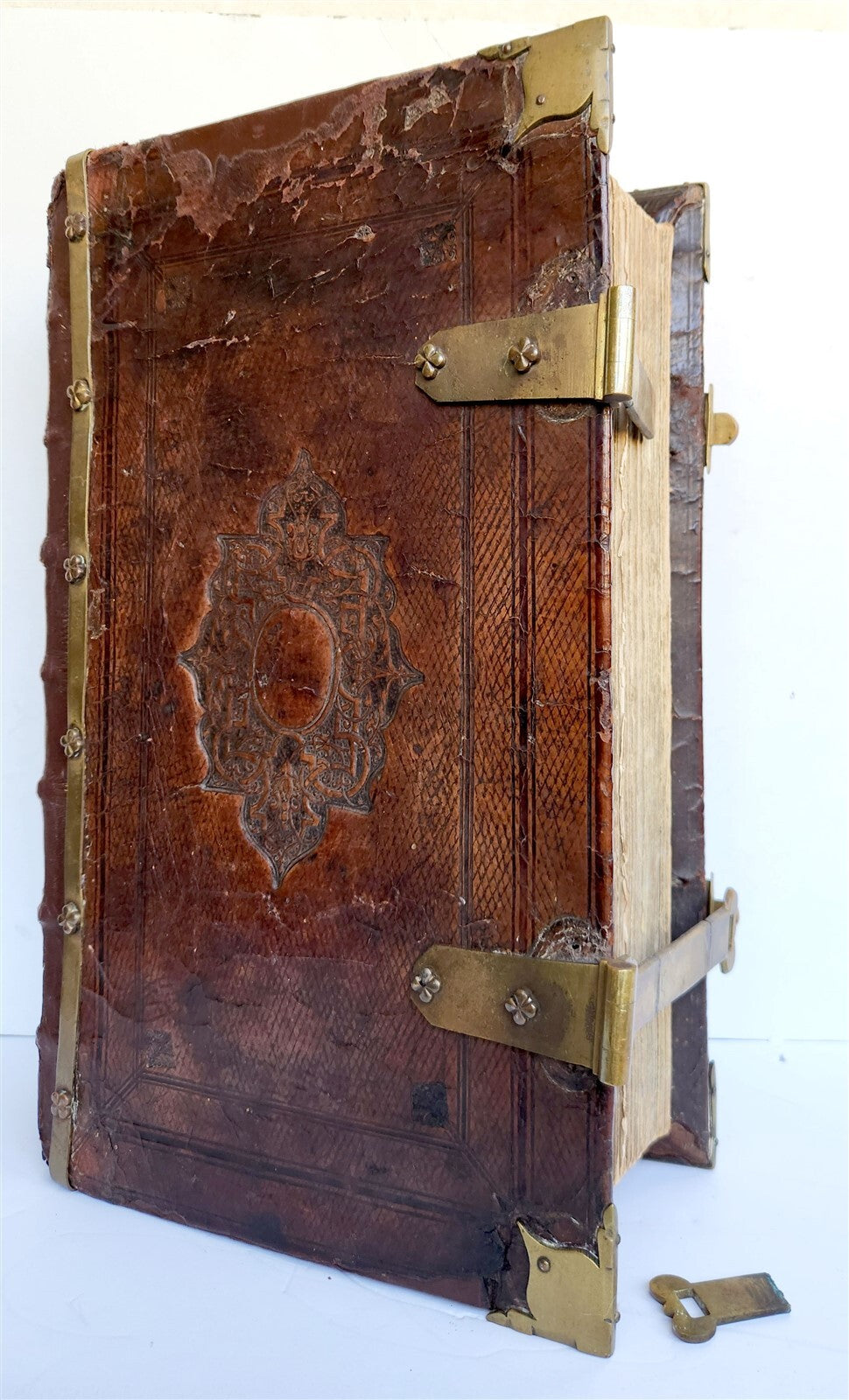 1702 BIBLE in DUTCH MASSIVE FOLIO antique ILLUSTRATED w/6 MAPS incl. WORLD'S MAP