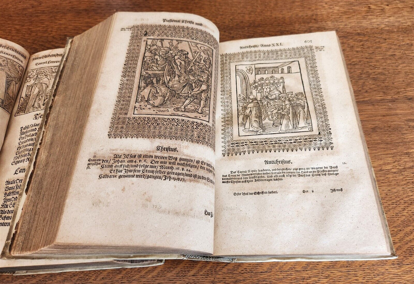 1661-1664 MARTIN LUTHER WORKS 7 FOLIO VOLS antique VELLUM in GERMAN ILLUSTRATED