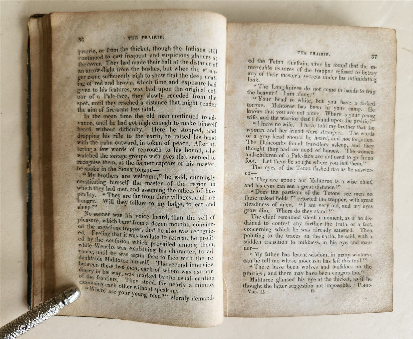 1829 THE PRAIRIE A TALE by FENIMORE COOPER antique