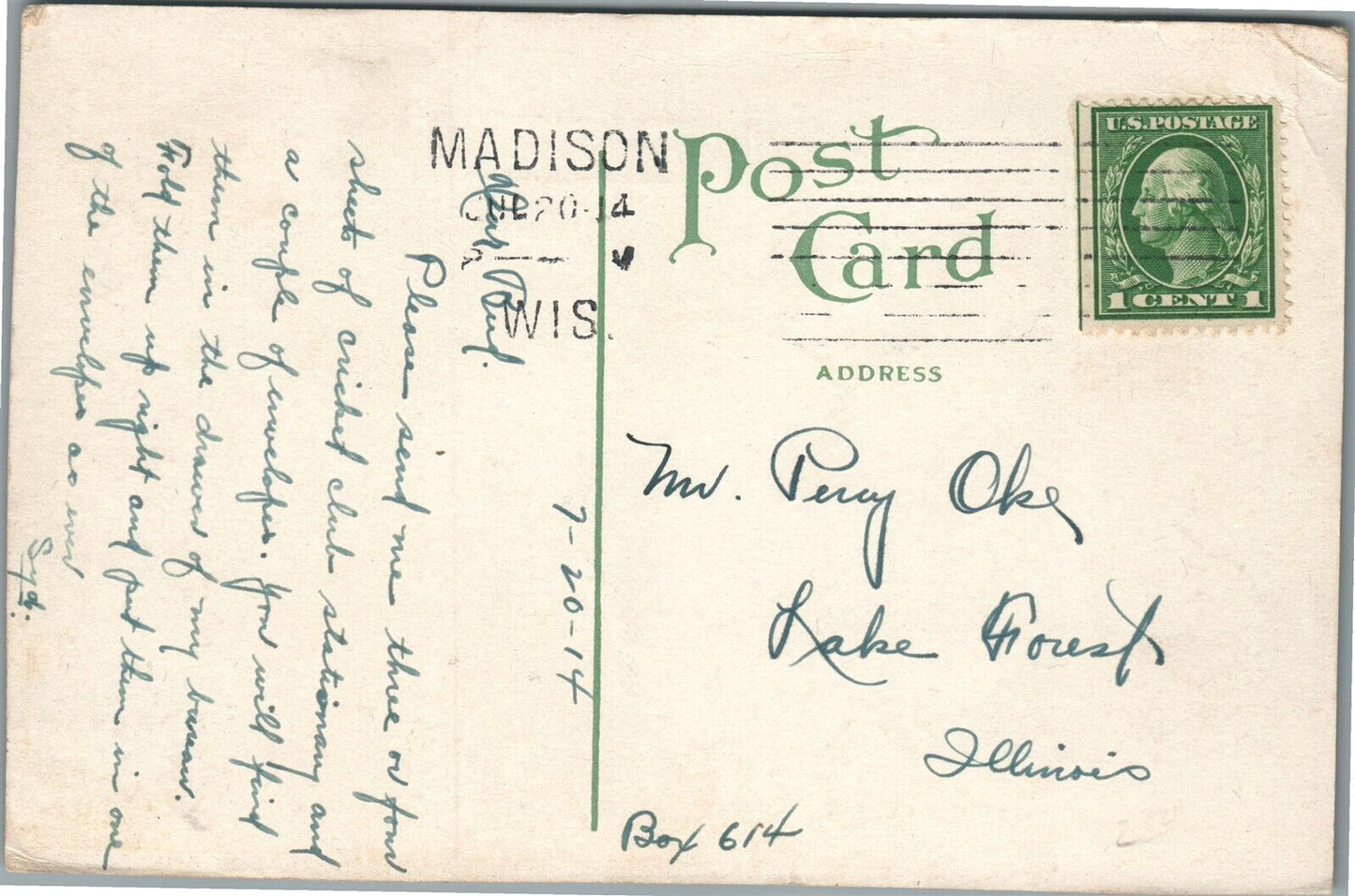 MADISON WI UNIVERSITY BATTALION ANTIQUE POSTCARD