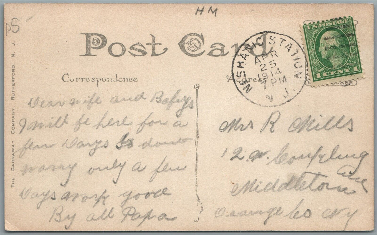 NESHANIC STATION NJ METHODIST CHURCH ANTIQUE REAL PHOTO POSTCARD RPPC