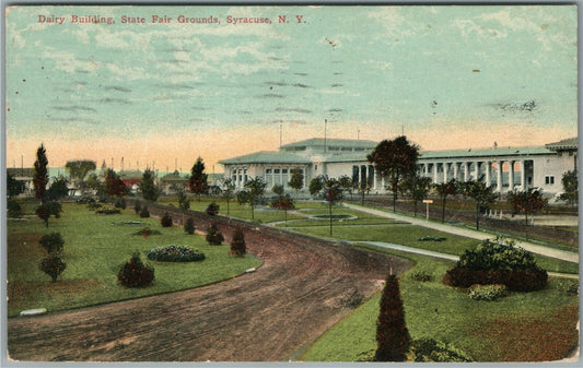 SYRACUSE NY STATE FAIRGROUNDS DAIRY BUILDING ANTIQUE POSTCARD