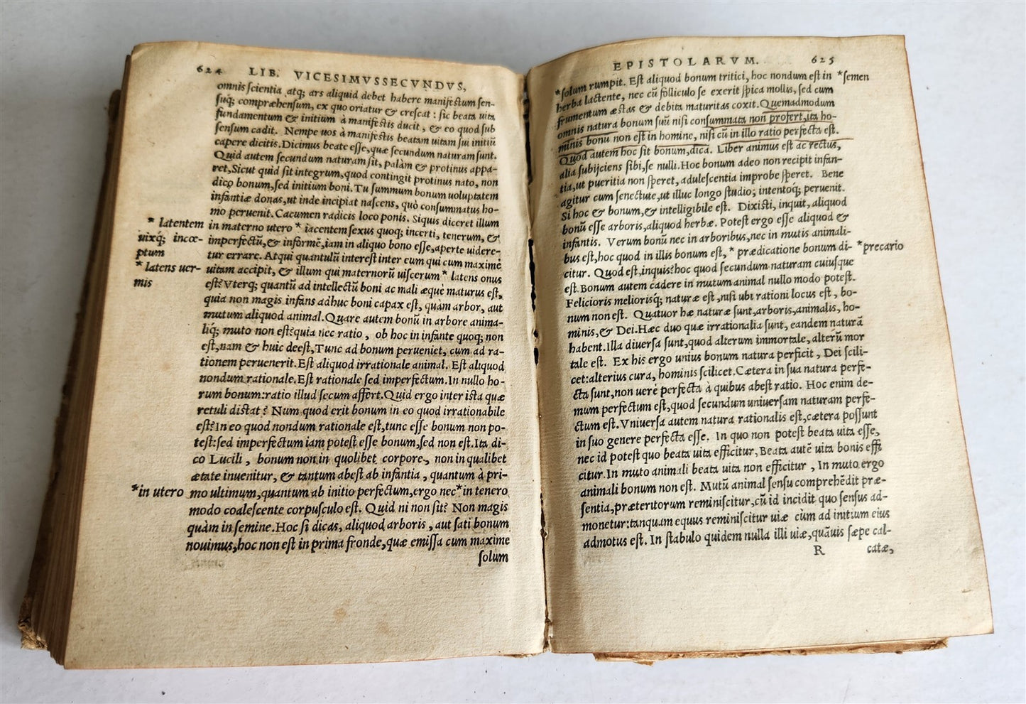 1555 SENECA OPERA antique 16th CENTURY VELLUM BINDING