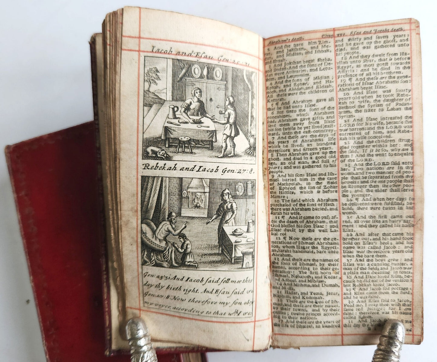 1684 BIBLE in ENGLISH ILLUSTRATED w/89 PLATES 2 VOLS OLD & NEW TESTAMENT antique