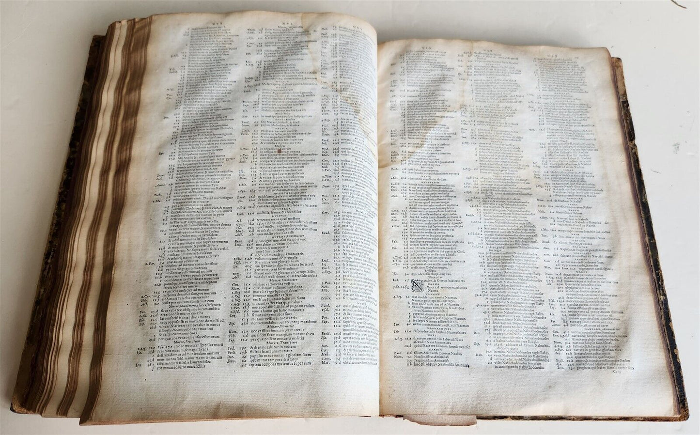1562 BIBLE CONCORDANCE by JEAN BENOIT antique Concordantiae Novae Testamenti