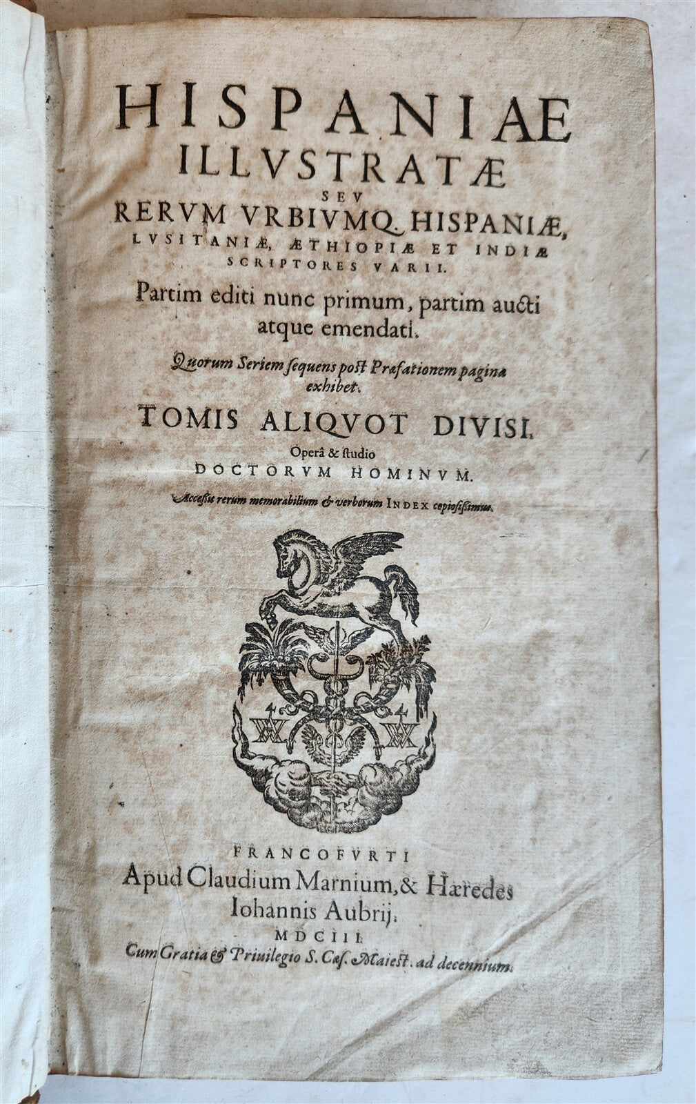 1603 HISTORY of SPAIN LUSITANIA ETHIOPIA INDIA antique FOLIO ILLUSTRATED w/ MAPS