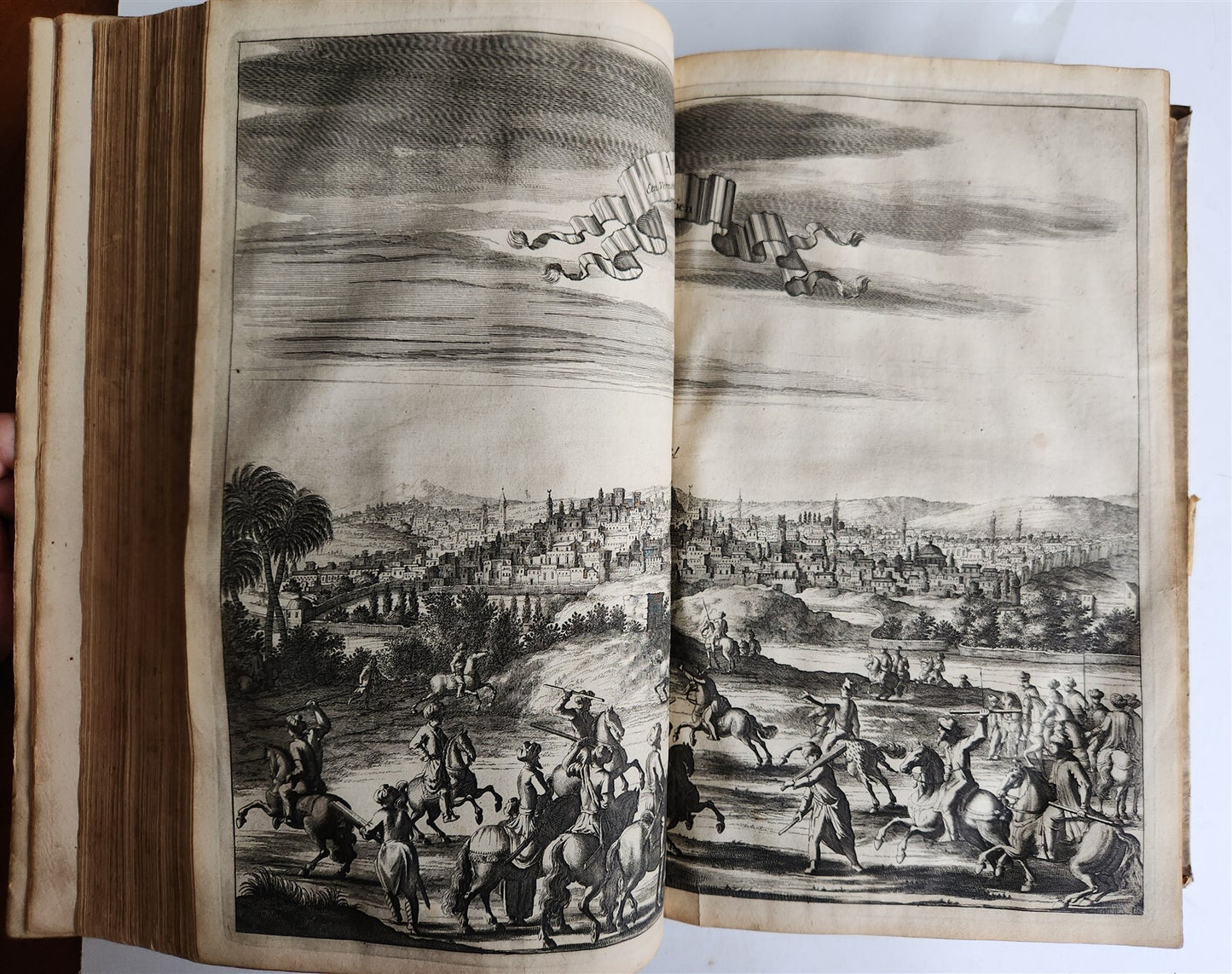 1677 TRAVELS to PALESTINE SYRIA & HOLY LAND antique FOLIO ILLUSTRATED w/ MAPS
