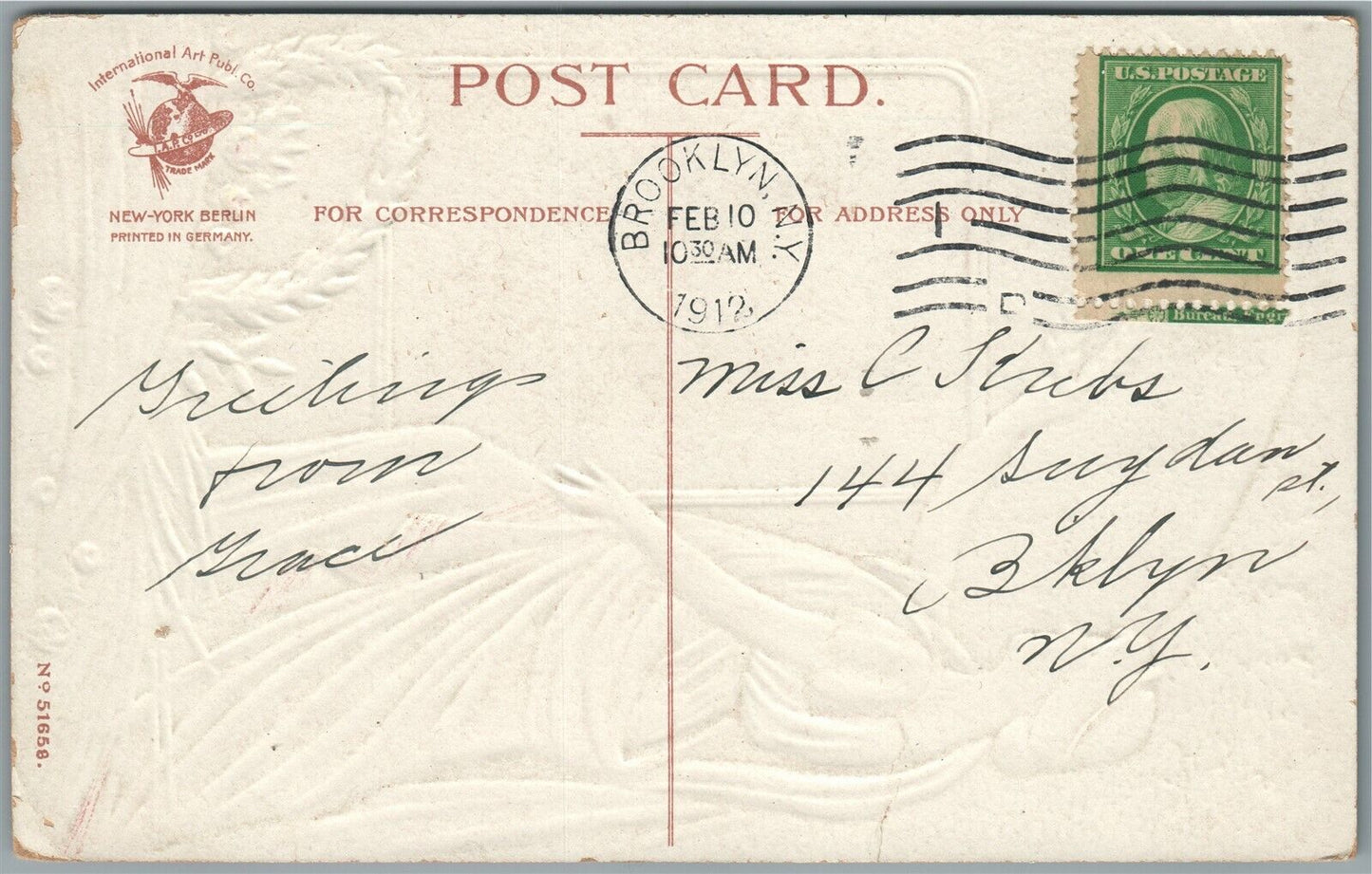 ABRAHAM LINCOLN MEMORIAL ANTIQUE POSTCARD