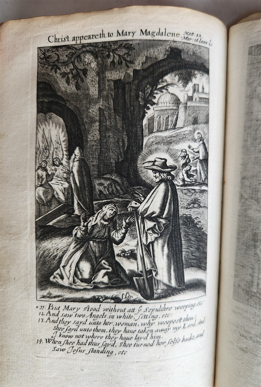 1631-34 BIBLE in ENGLISH ILLUSTRATED NEW TESTAMENT COMMON PRAYERS PSALMS antique