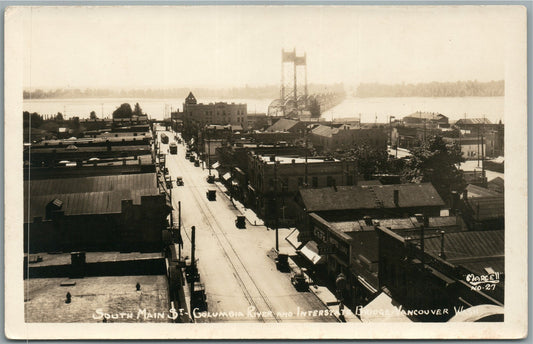 VANCOUVER WA SOUTH MAIN STREET VINTAGE REAL PHOTO POSTCARD RPPC