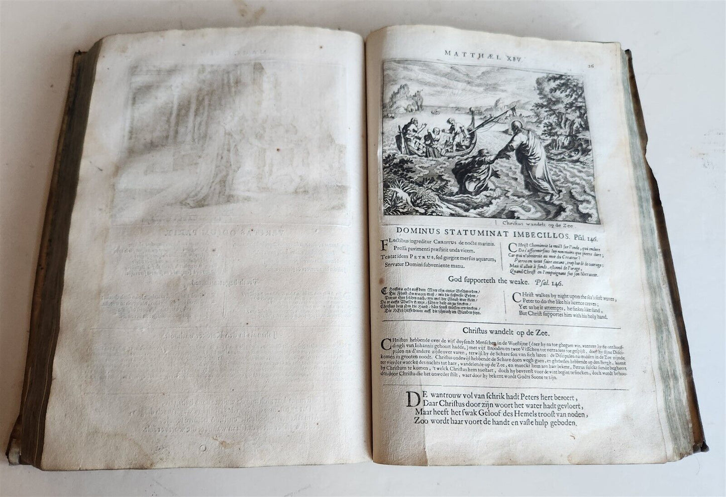 1659 FIGURES OF THE BIBLE in DUTCH antique ILLUSTRATED w/ 233 ENGRAVINGS vellum