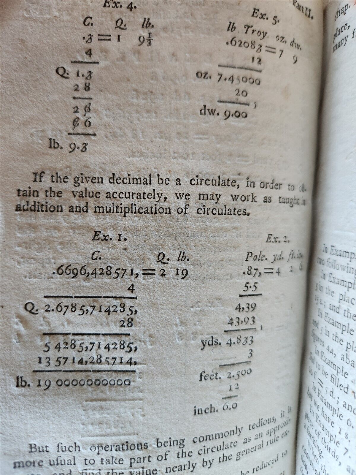 1766 ARITHMETIC RATIONAL & PRACTICAL by John Mair antique in ENGLISH Edinburgh