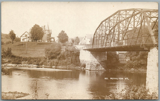 SO. ROYALTON VT BRIDGE ANTIQUE REAL PHOTO POSTCARD RPPC