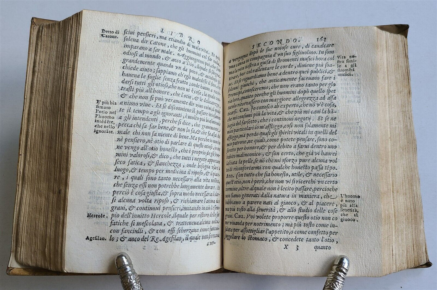 1590 LA CIVIL CONVERSATIONE DEL SIGNOR STEFANO GUAZZO antique VELLUM 16th CENT.