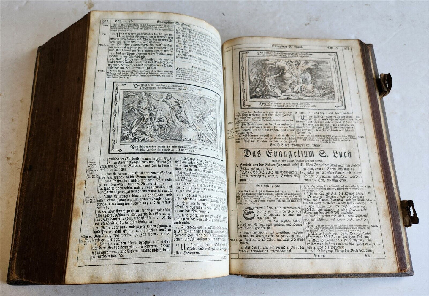 1788 BIBLE in GERMAN ILLUSTRATED antique MASSIVE PIGSKIN BOUND FOILIO