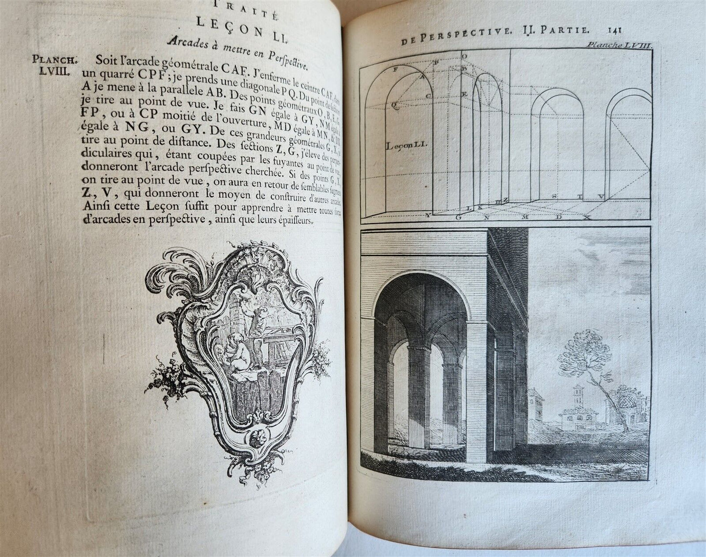 1750 TREATISE on PERPECTIVE for USE of ARTISTS antique ILLUSTRATED w/ 110 PLATES