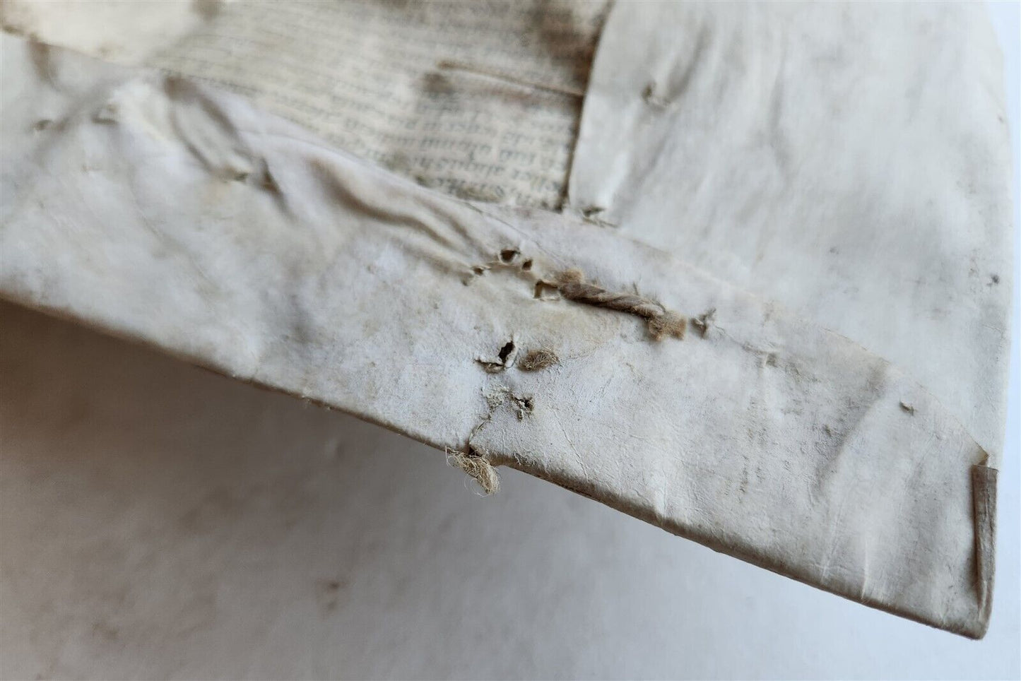 16th-17th CENTURY LARGE FOLIO BINDING antique VELLUM 10 by 17 inches