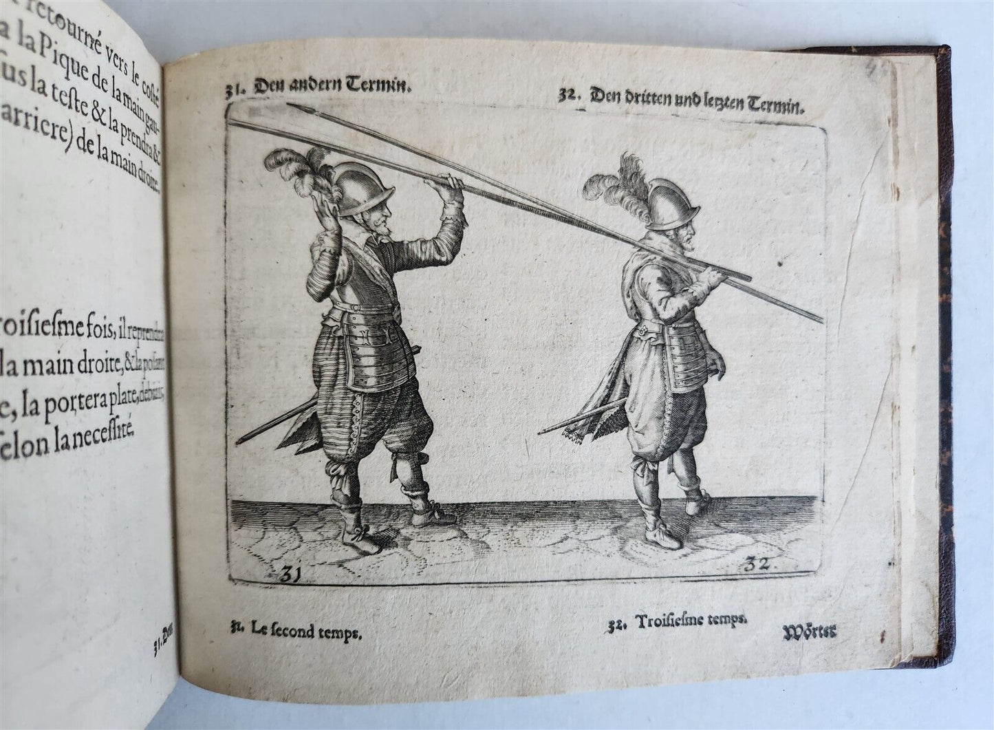 1664 ILLUSTRATED MILITARY WORK on TECHNIQUES for HANDLING MUSKET & PIKE antique