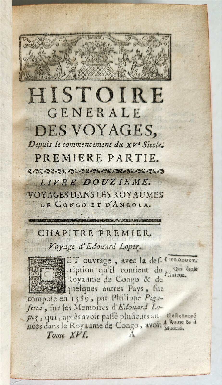 1748 HISTOIRE des VOYAGES antique vol.16 illustrated CONGO AFRICA