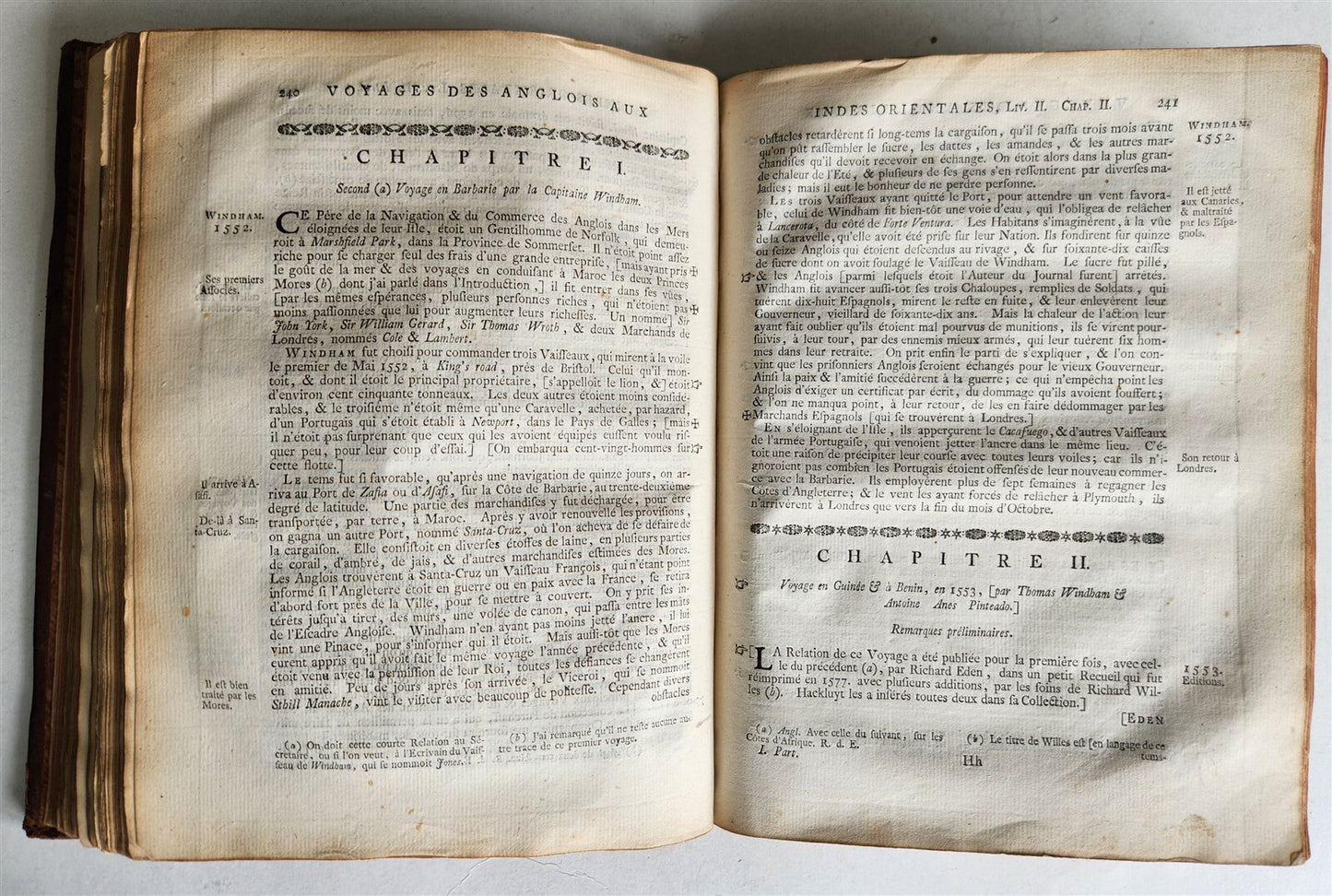 1747 HISTORY of VOYAGES by Prevost antique ILLUSTRATED JORNEY to EAST INDIES V.1