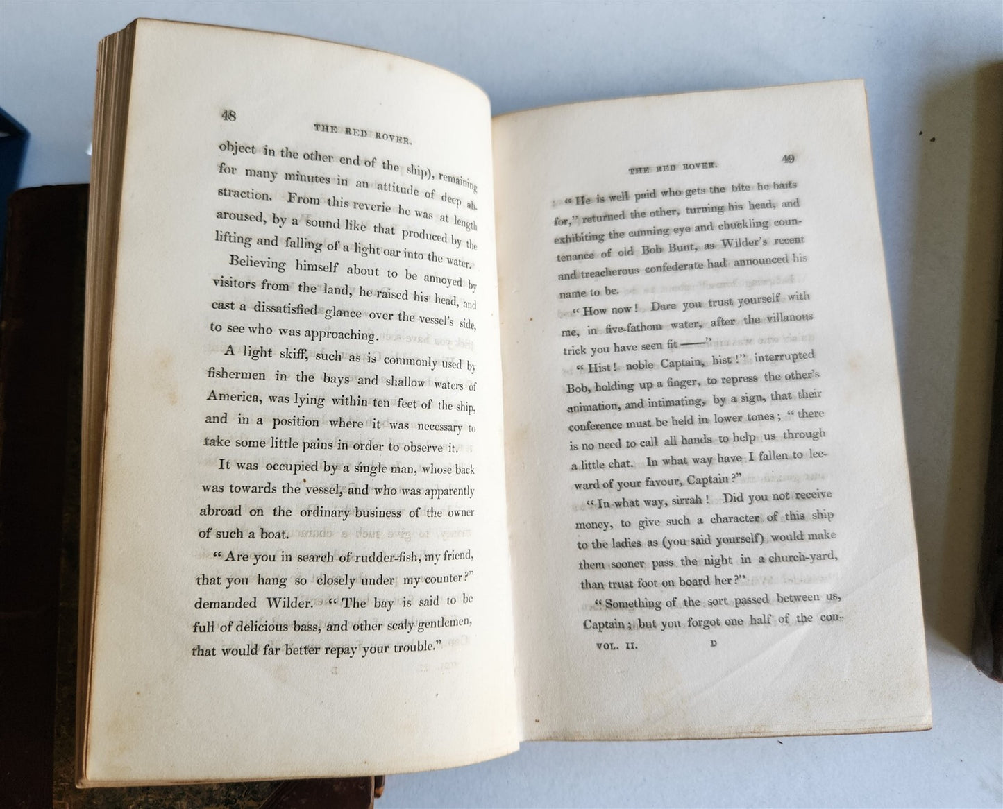 1828 JAMES FENIMORE COOPER ENGLISH EDITION THE RED ROVER A TALE antique 3 vols