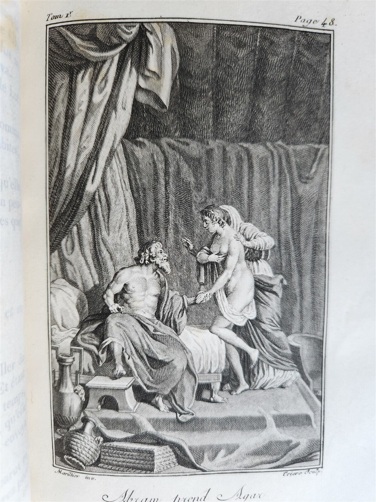 1789 BIBLE in FRENCH ILLUSTRATED w/ 300 PLATES 12 VOLUMES SET antique