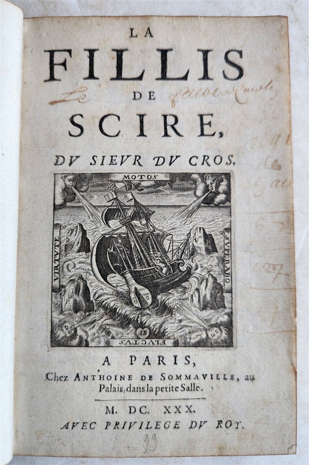 1630 THEATRE PLAY La Fillis de Scire antique IN FRENCH decorative binding