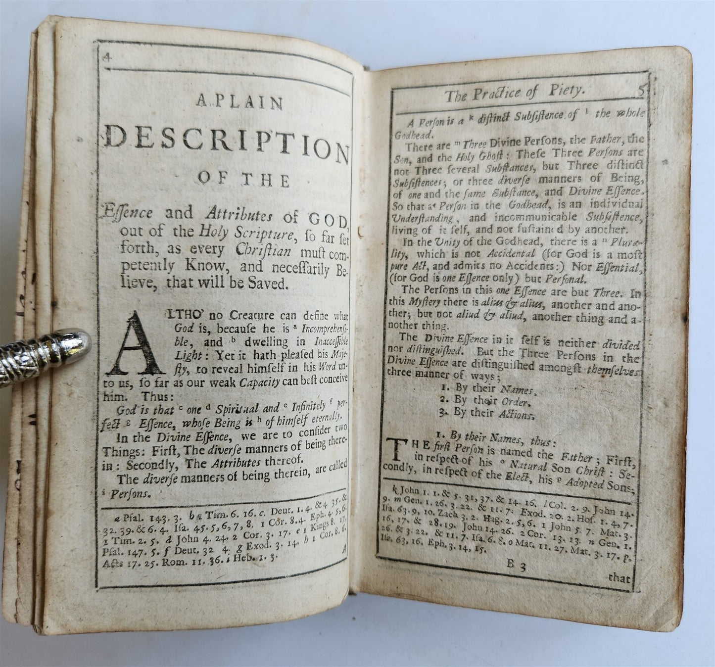 1705 PRACTICE of PIETY by Bayly Lewis antique in ENGLISH original binding