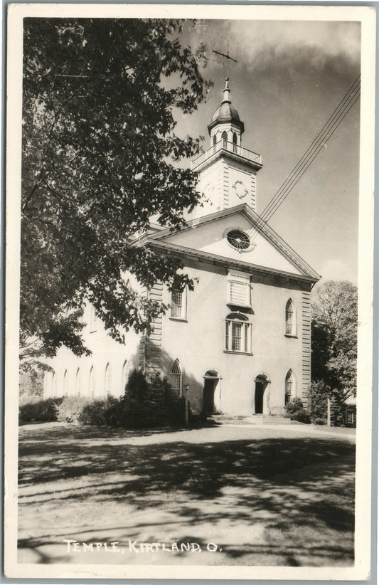 KIRTLAND OH TEMPLE VINTAGE REAL PHOTO POSTCARD RPPC