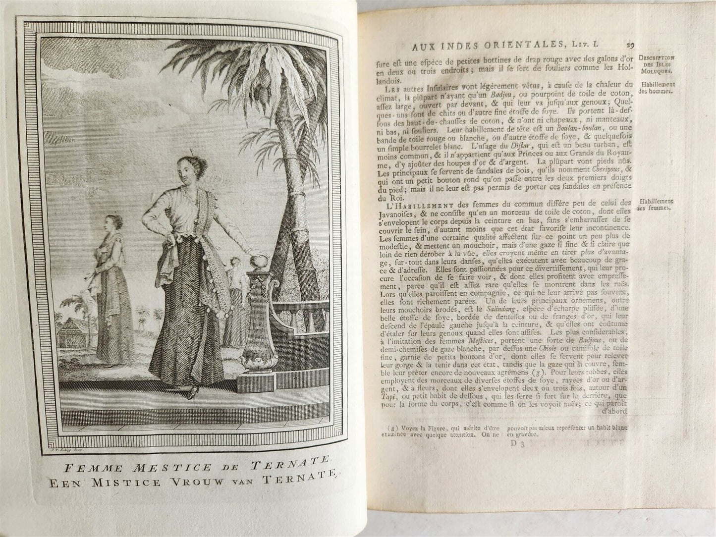 1755 TRAVELS TO EAST INDIES CEYLON antique Histoire generale des voyages ILLUSTR