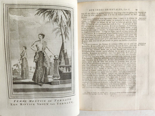 1755 TRAVELS TO EAST INDIES CEYLON antique Histoire generale des voyages ILLUSTR