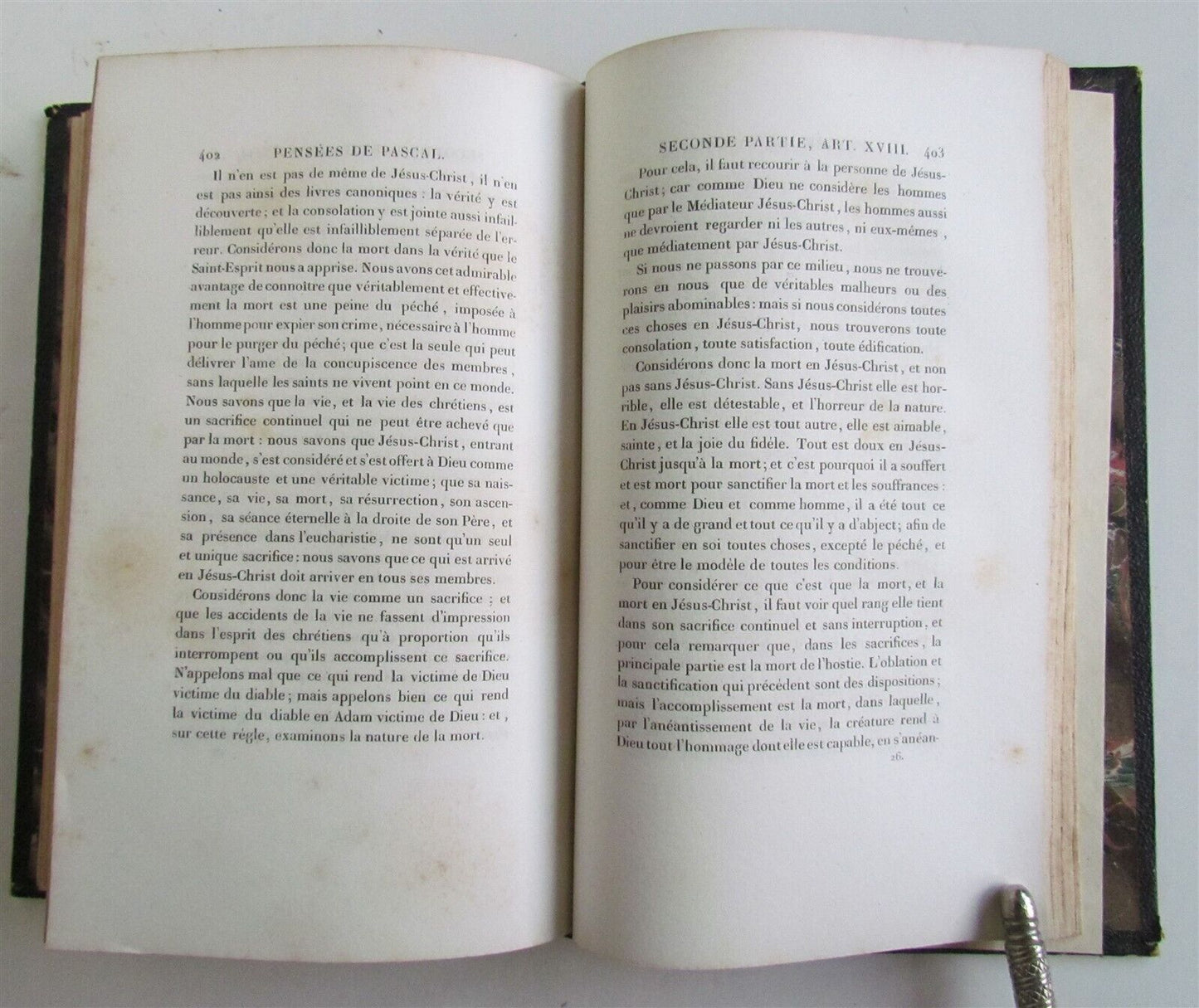 1839 LES PENSEES DE BLAISE PASCAL antique