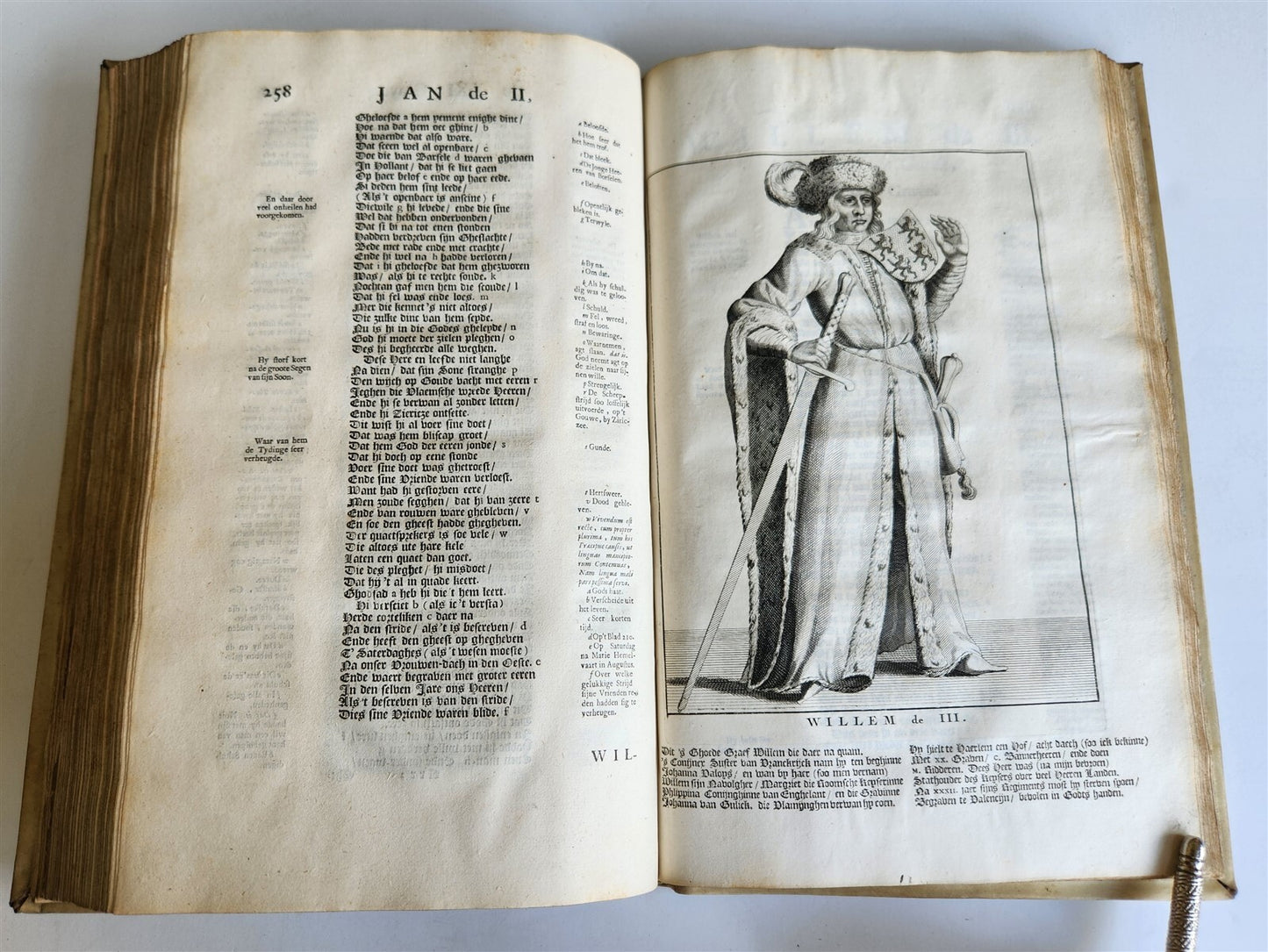 1699 CHRONICLE of COUNTS of HOLLAND antique ILLUSTRATED FOLIO vellum bound