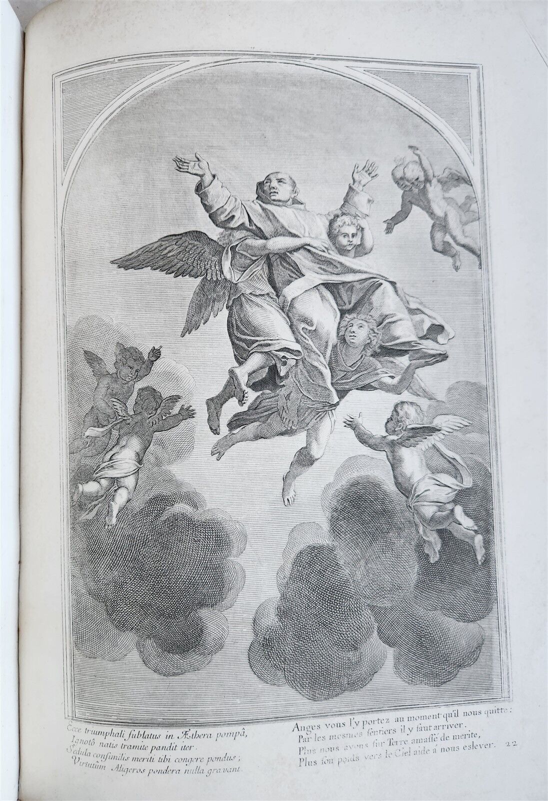 1750 LIFE of ST. BRUNO FULLY ILLUSTRATED LARGE FOLIO antique in FRENCH