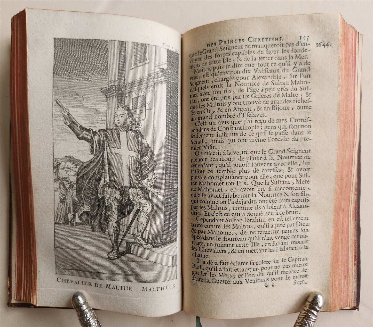 1715 L'ESPION DANS LES COURS des PRINCES CHRETIENS antique ILLUSTRATED in FRENCH