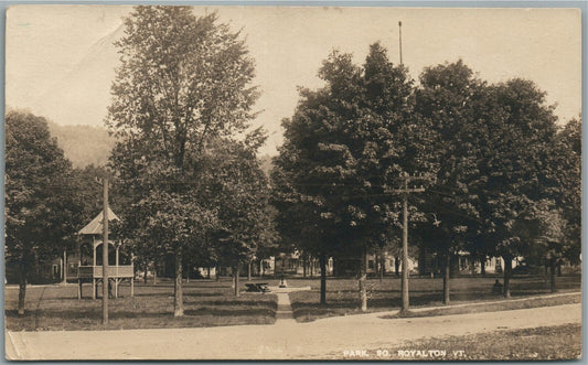 SO. ROYALTON VT PARK ANTIQUE REAL PHOTO POSTCARD RPPC