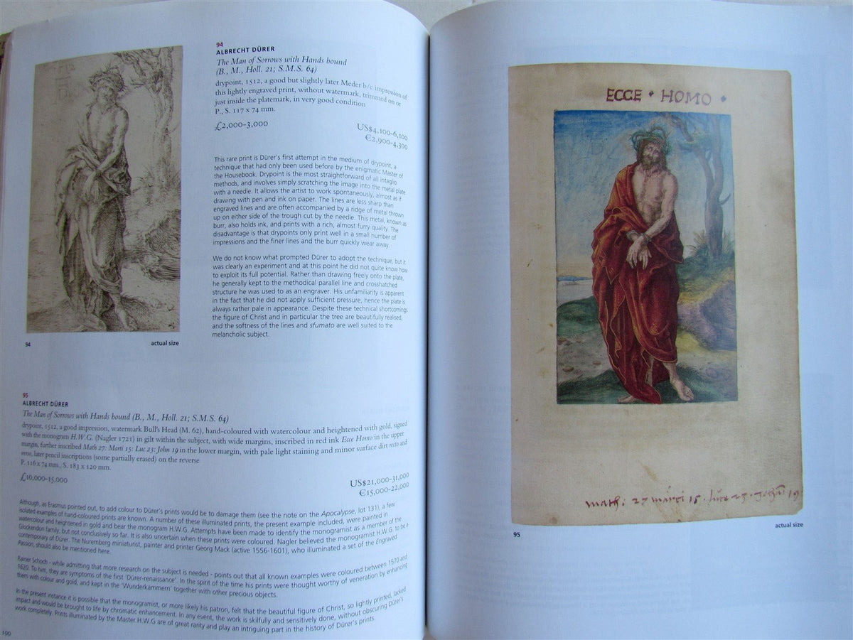 GENIUS of GERMAN RENAISSANCE ALBRECHT DURER PRINTS COLLECTION AUCTION CATALOG