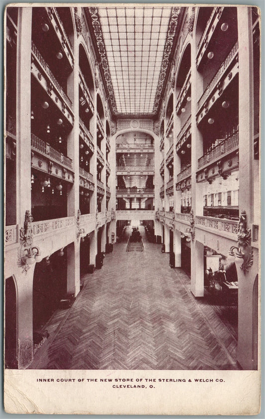 CLEVELAND OH STERLING & WELCH CO. STORE ADVERTISING ANTIQUE POSTCARD
