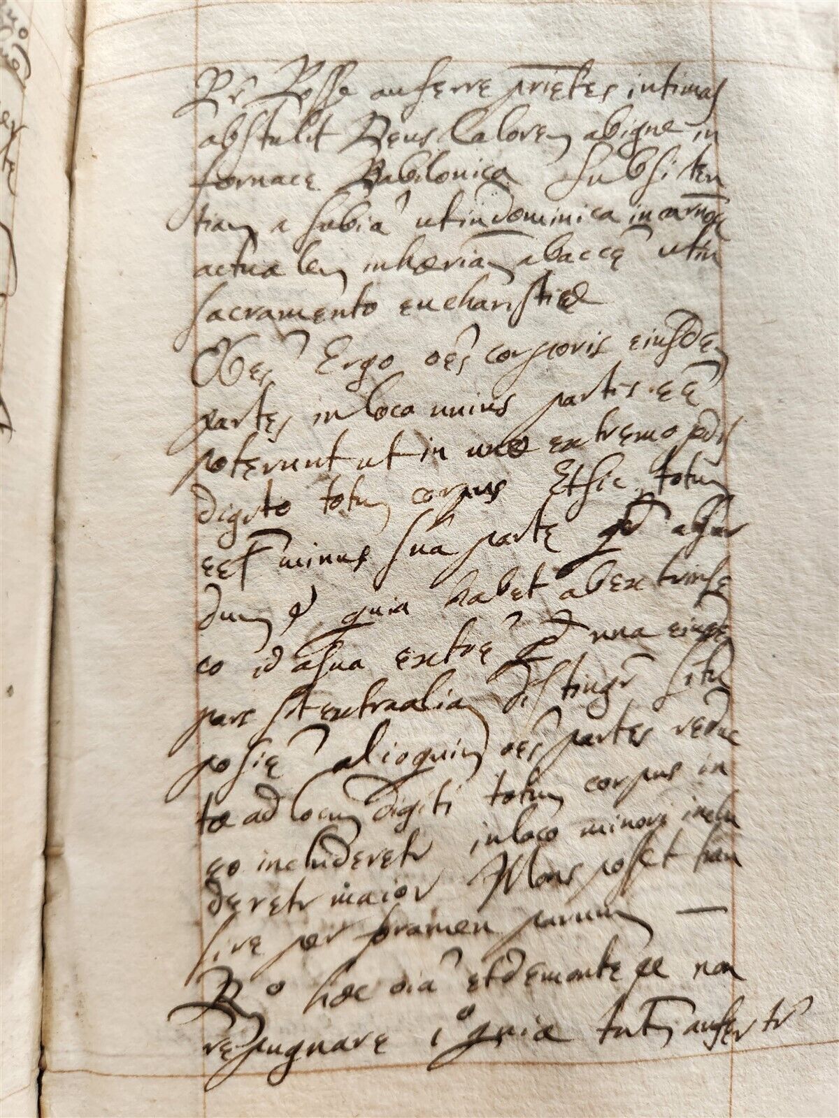 1611 MANUSCRIPT on PHYSICS antique 214 leaves VELLUM BINDING