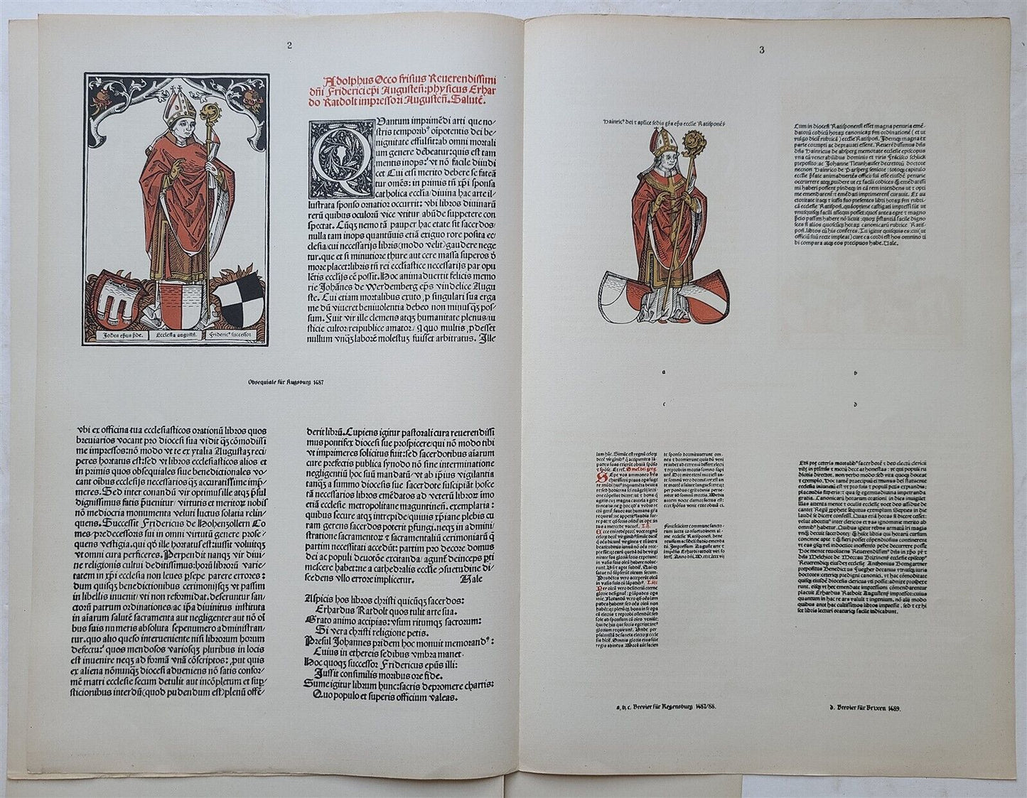 1922 FACSIMILES of LITURGICAL WORKS of Erhard Ratdolt AUGSBURG 1485-1522 antique