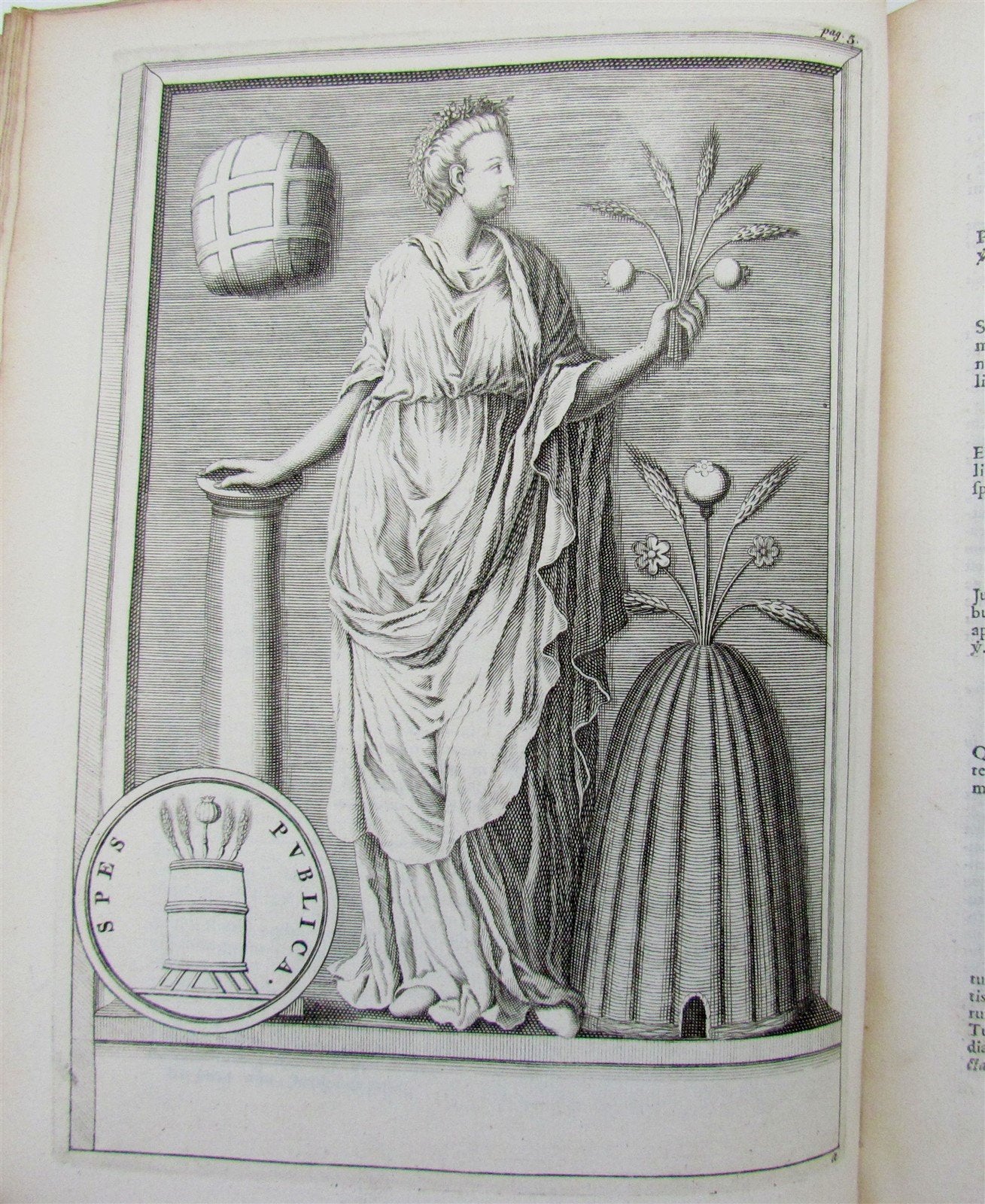 1708 TIBULLUS LATIN POETRY ARMORIAL VELLUM BINDING antique ILLUSTRATED