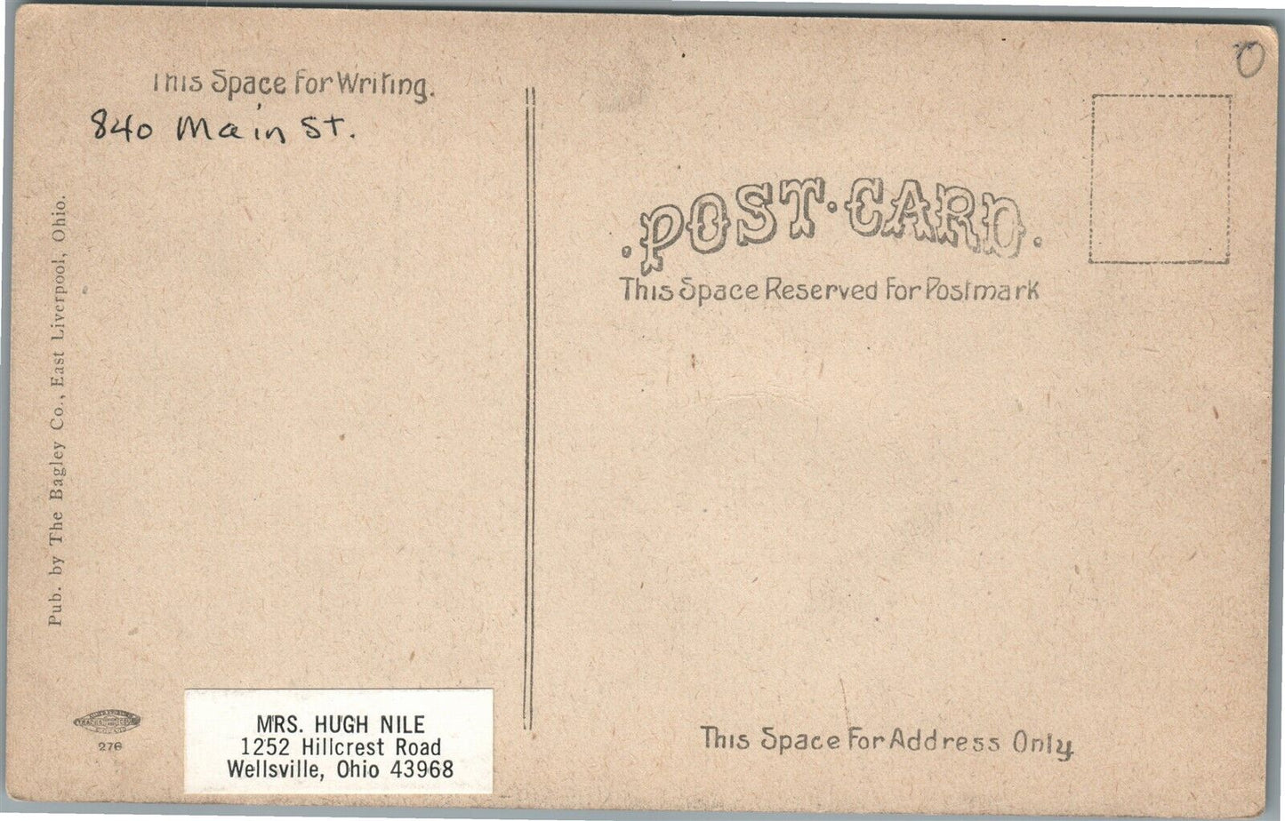 WELLSVILLE OH VOLUNTEER FIRE DEPARTMENT ANTIQUE POSTCARD