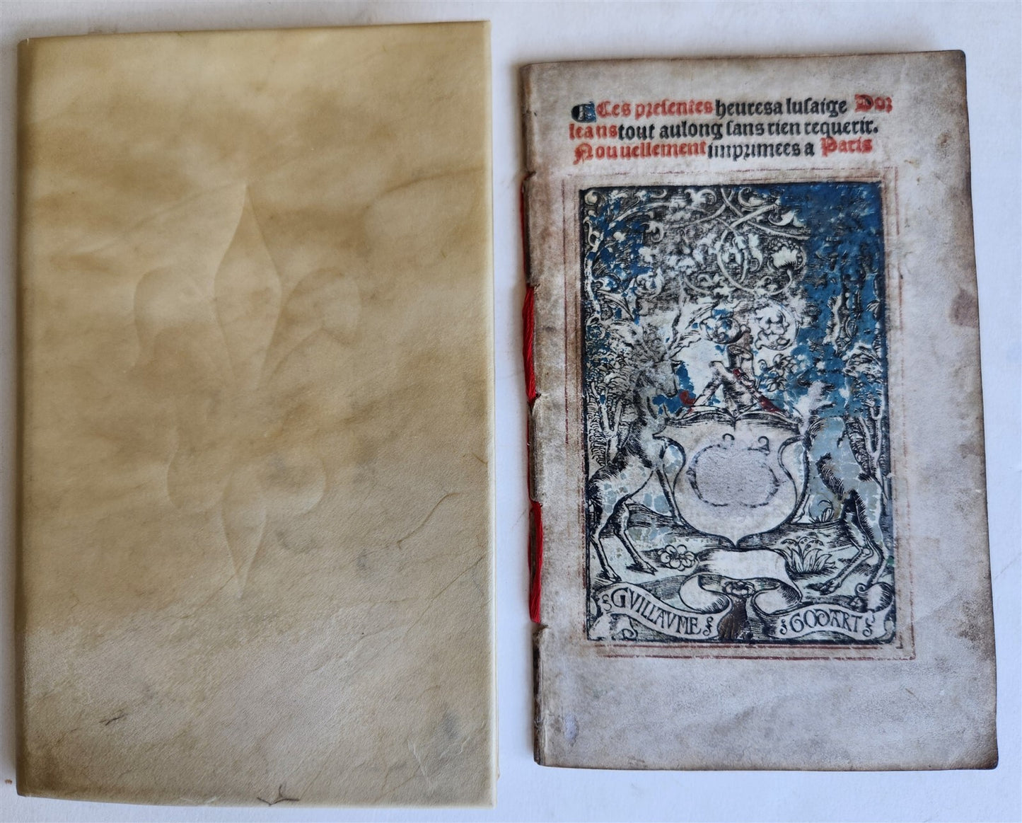1519 BOOK of HOURS POST-INCUNABULA printed on VELLUM antique 16th CENTURY SCARCE