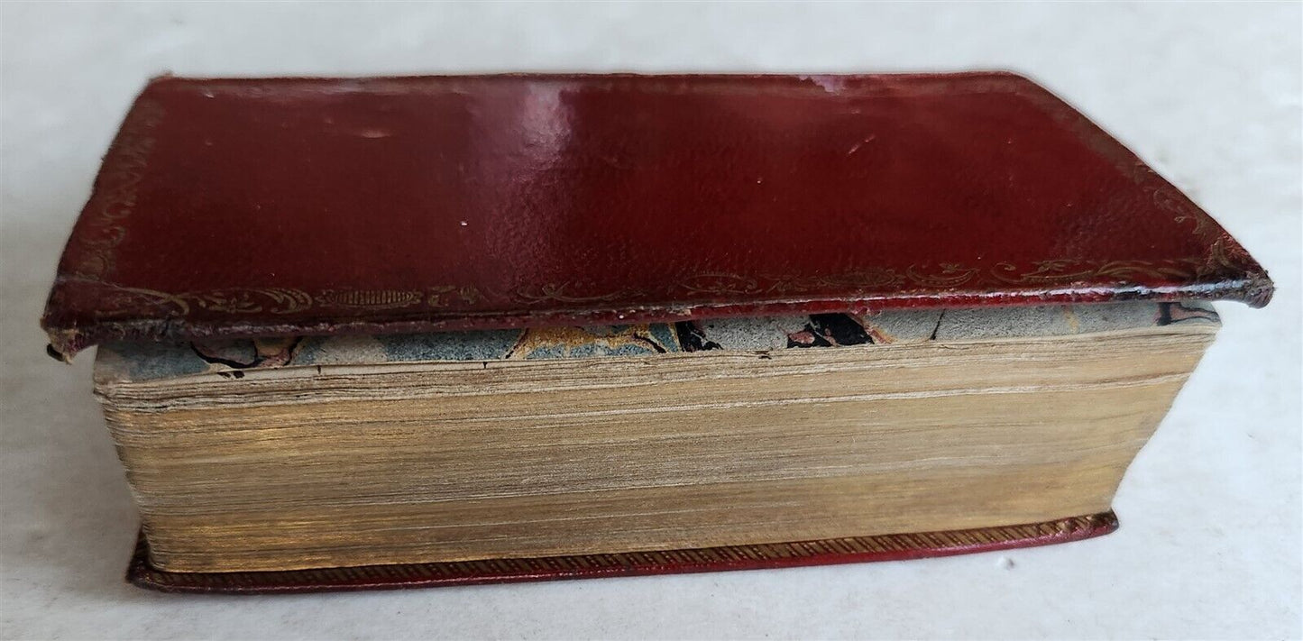1655 BIBLE in ENGLISH antique LONDON John Field RED MOROCCO BINDING