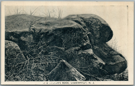 LAMBERTVILLE NJ WASHINGTON'S ROCK ANTIQUE POSTCARD