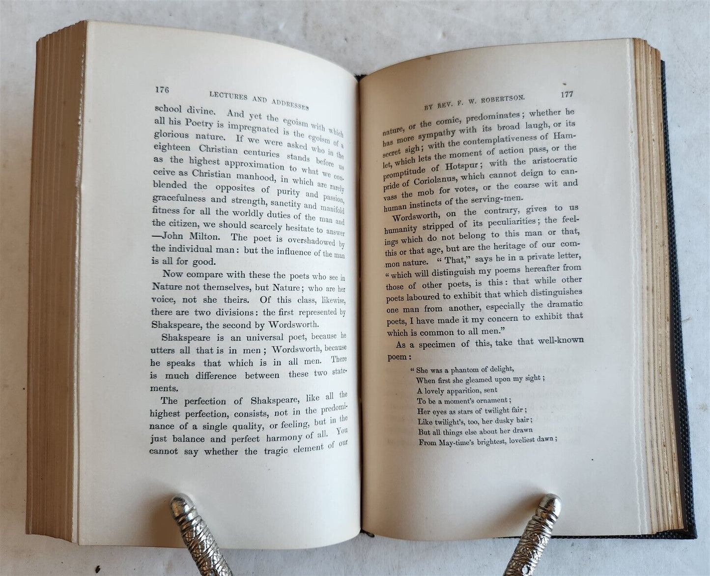 1869 LECTURES & ADDRESSES on LITERARY & SOCIAL TOPICS by F.W. ROBERTSON antique