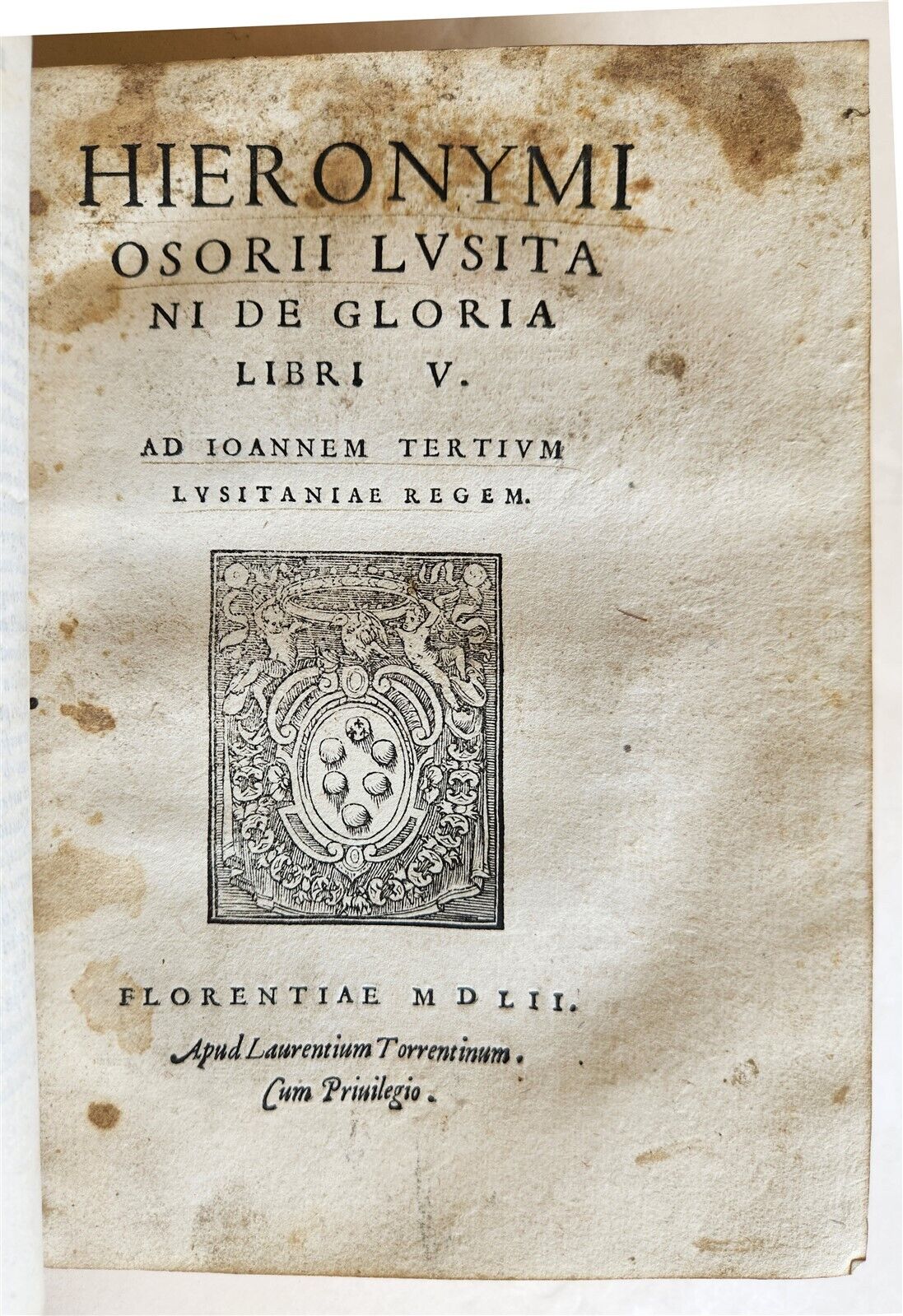 1567 ARISTOTLE COMMENTARY antique PIGSKIN BINDING w/ CLASPS rare 16th CENTURY
