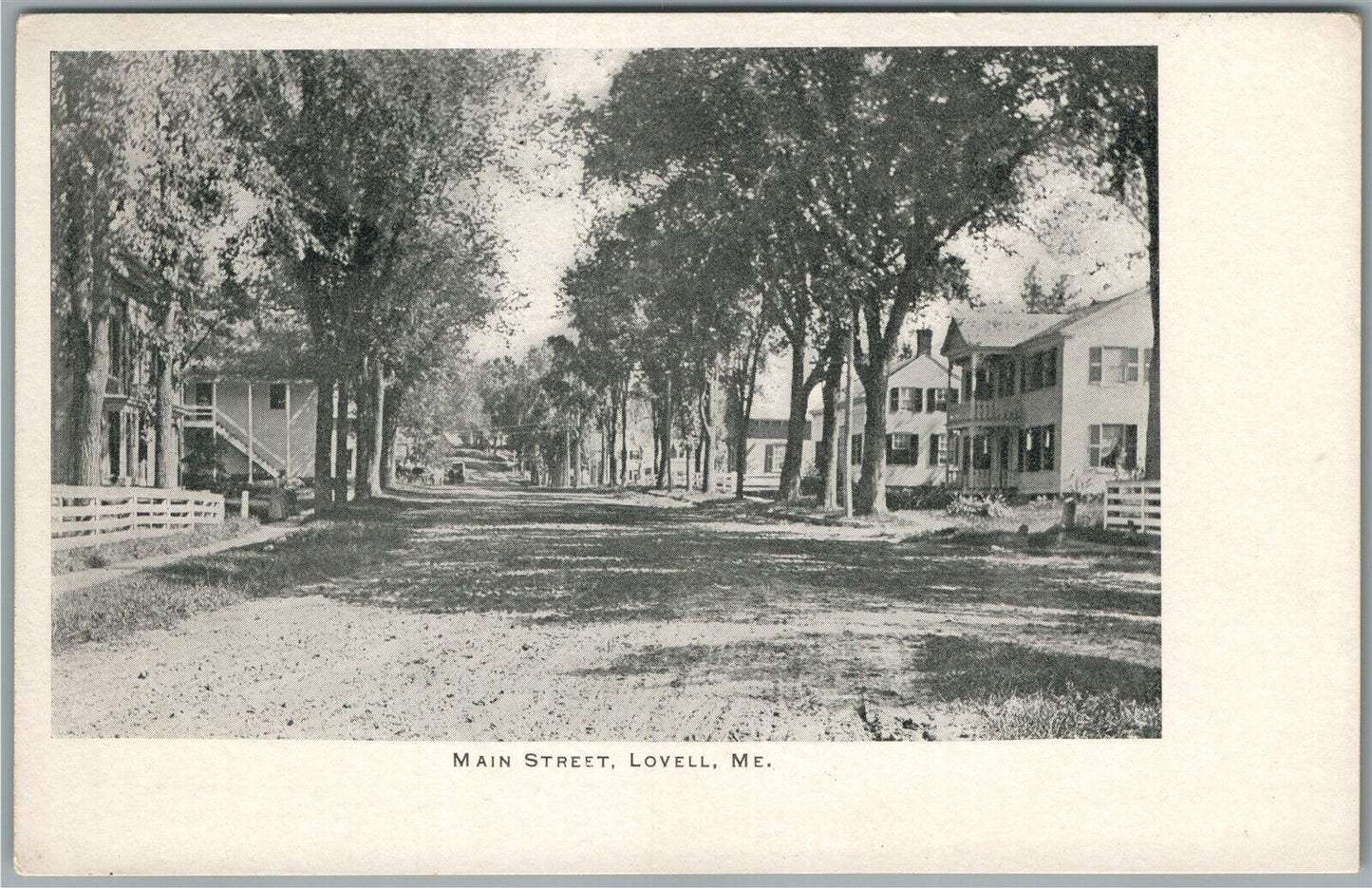 LOVELL ME MAIN STREET ANTIQUE POSTCARD