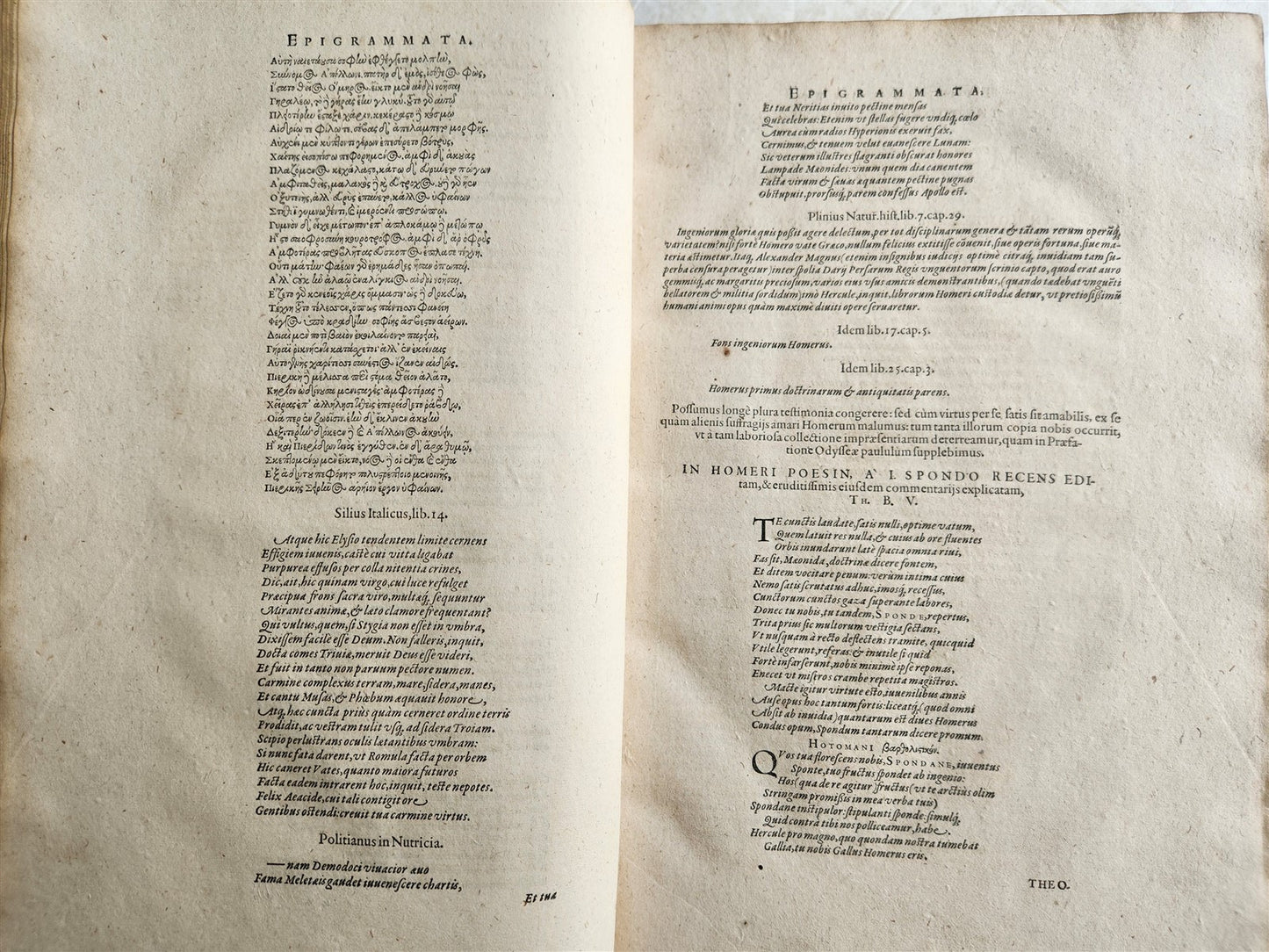 1606 HOMER ILLIAD & ODYSSEY antique in LATIN & GREEK early 17th CENTURY FOLIO