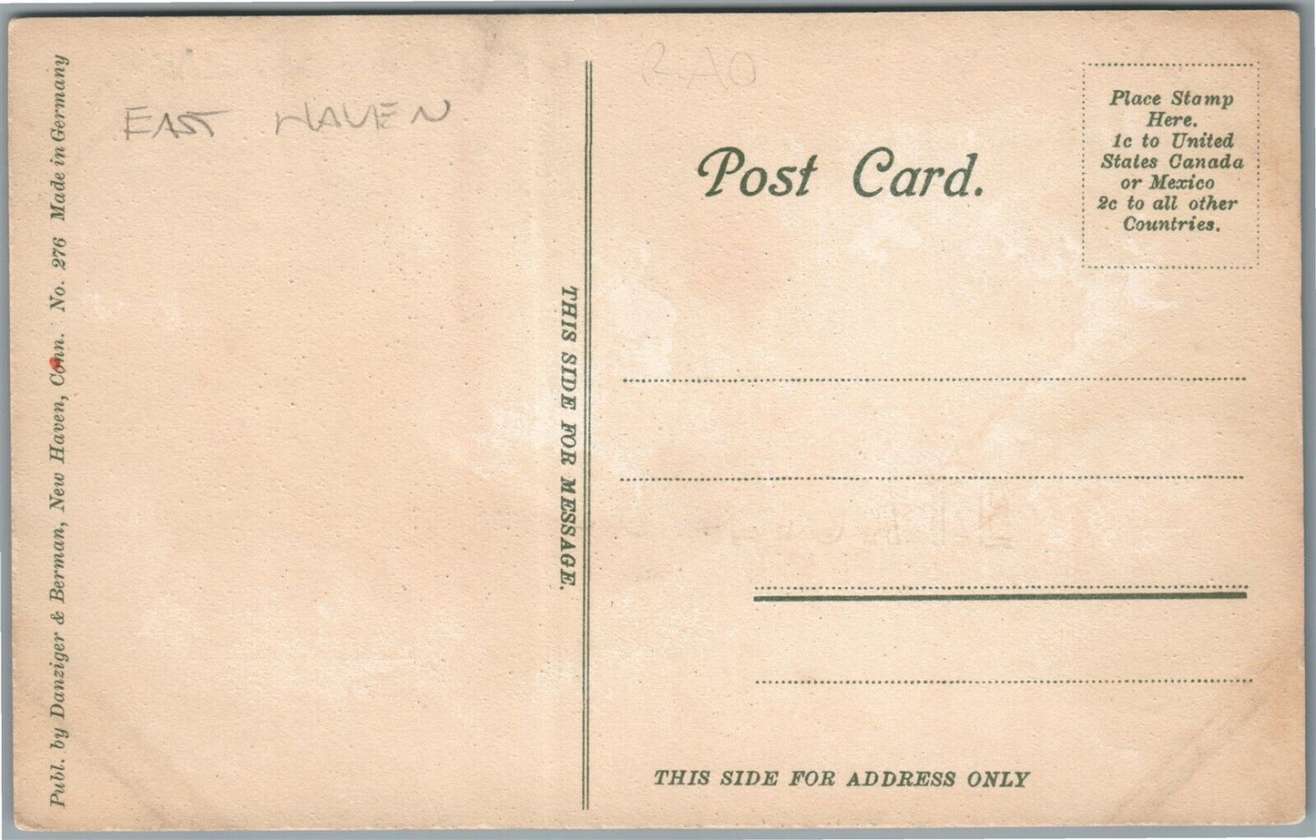 MOMAIIGUIN CT STREET SCENE w/ TROLLEY ANTIQUE POSTCARD